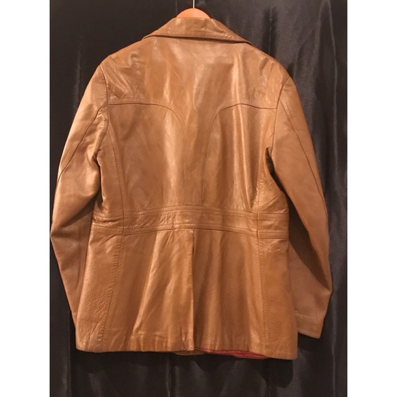 Cabretta Glove Leather Jacket - Honey Color Sz 42 - Picture 2 of 15